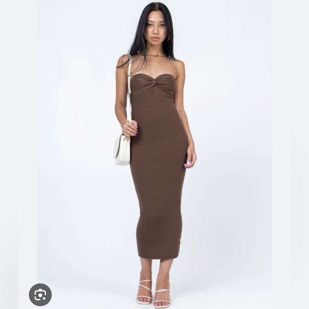 Princess Polly Kallista Maxi Dress Brown, size S